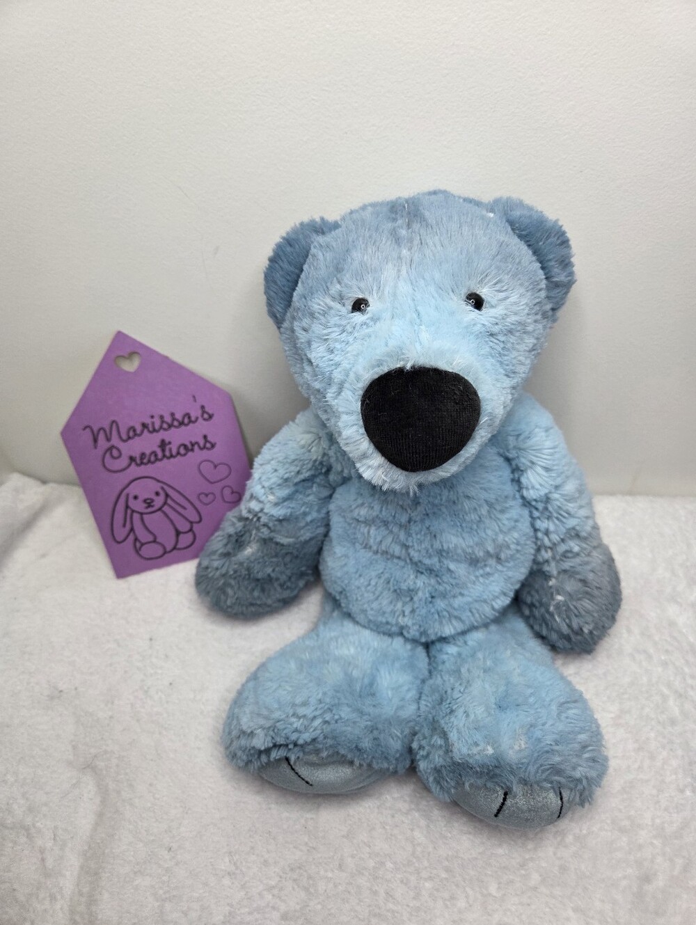 Customized Jellycat Roly Poly Polar Bear "BlueBear"